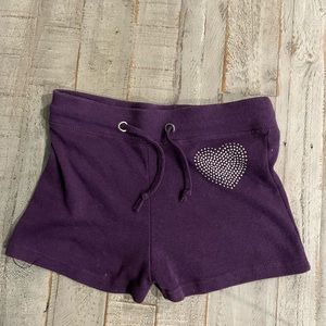 Women’s Snow Love Purple Medium Cotton Heart Shorts